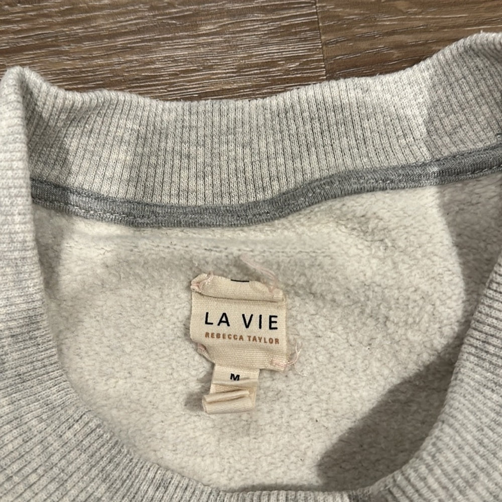 LA VIE Rebecca Taylor Women’s Lace Crewneck - Size Medium