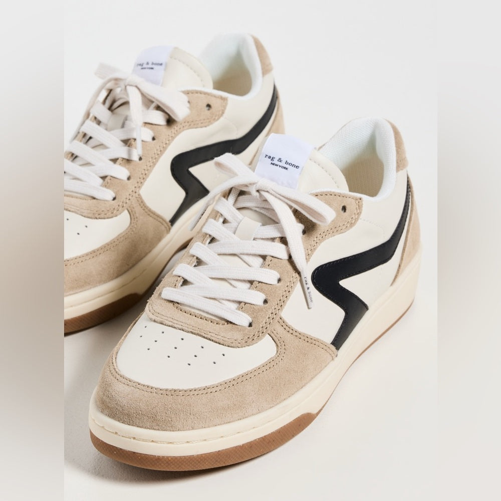 Rag & Bone Retro Court Sneakers Dove/Sand Size 6.5