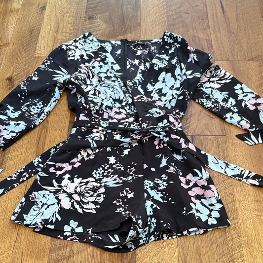 Yumi Kim Woman’s Black Floral Liz Romper Size XS