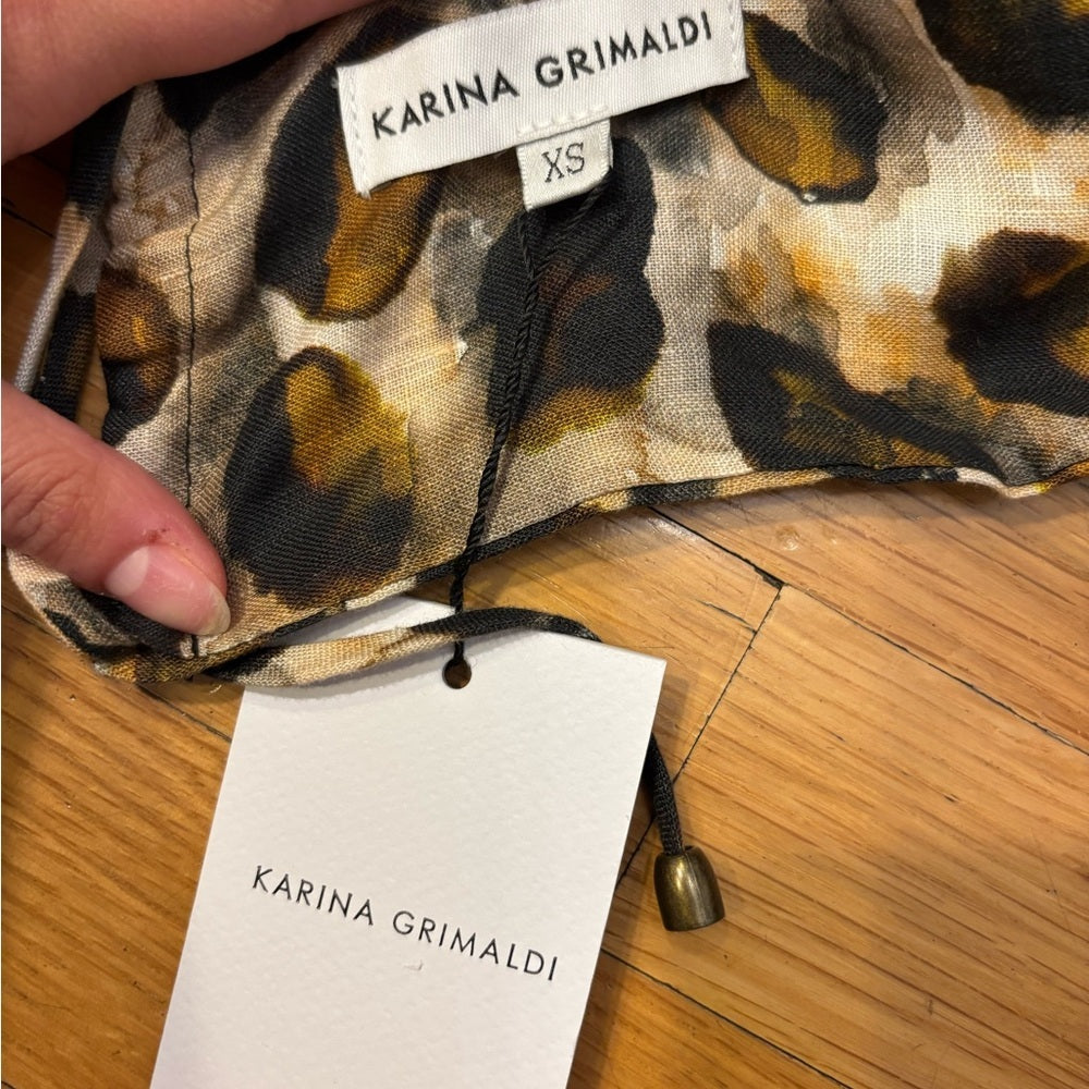 Karina Grimaldi Women’s Leopard Print Maxi Dress Size XS
