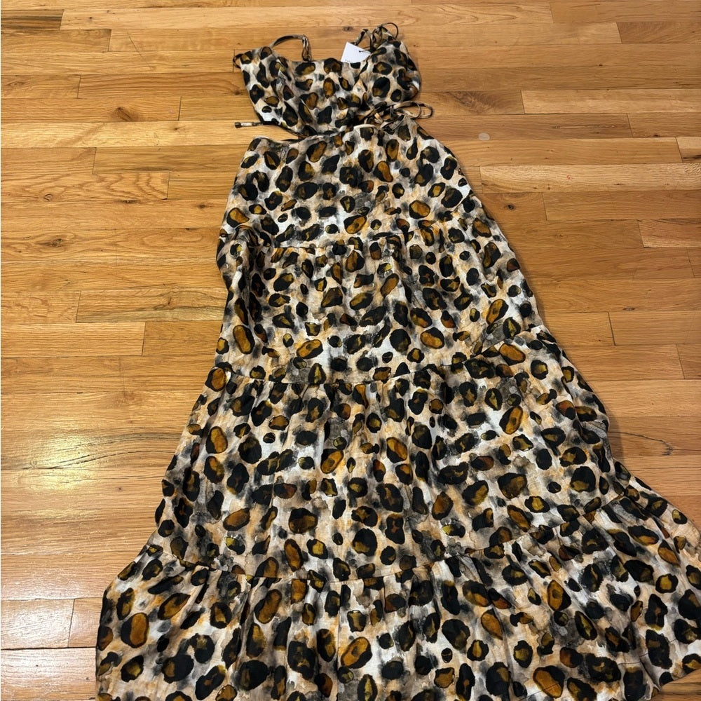 Karina Grimaldi Women’s Leopard Print Maxi Dress Size XS