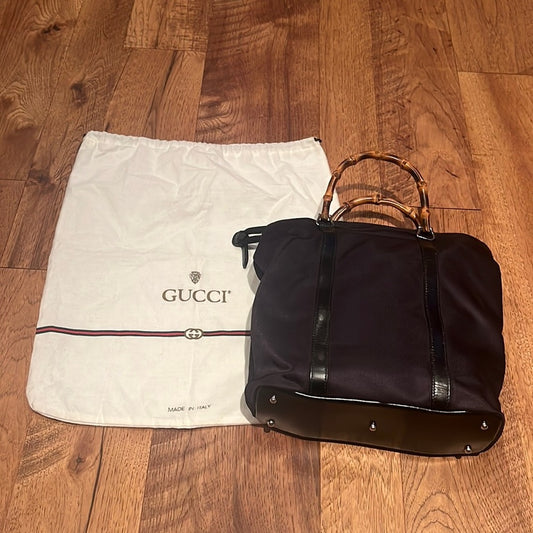 Gucci Woman’s Black Wood Tote Bag