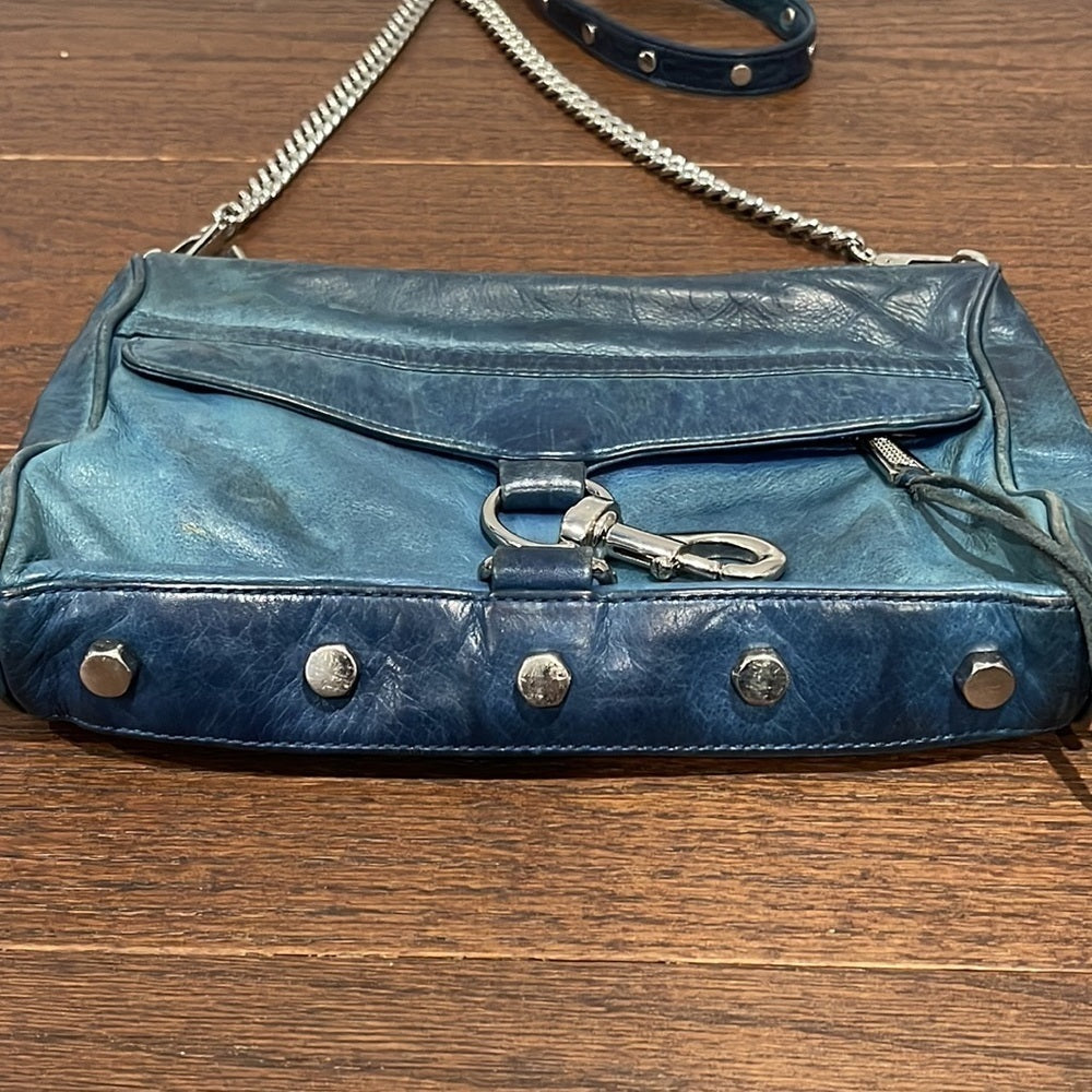 Rebecca Minkoff Distressed Blue Shoulder Bag
