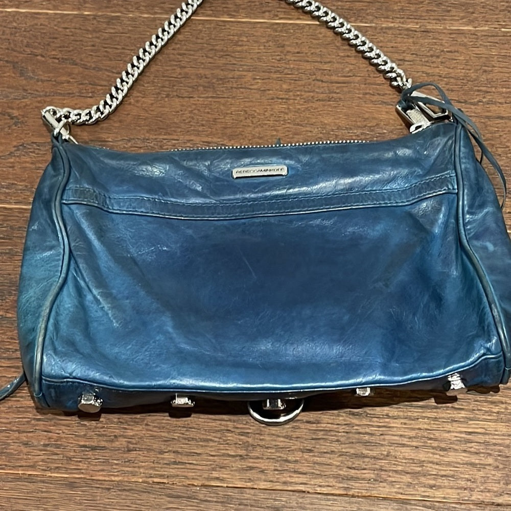 Rebecca Minkoff Distressed Blue Shoulder Bag