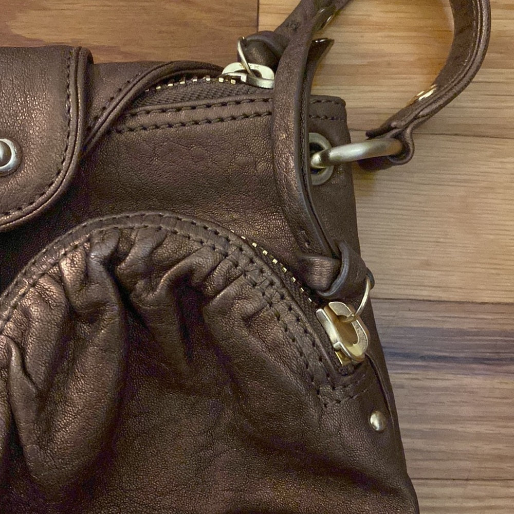Botkier Brown Shoulder Bag With Gold Hardware