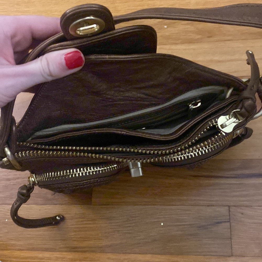 Botkier Brown Shoulder Bag With Gold Hardware