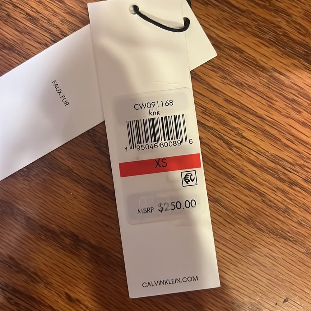 NWT Calvin Klein Woman’s Faux Fur Coat Size XS