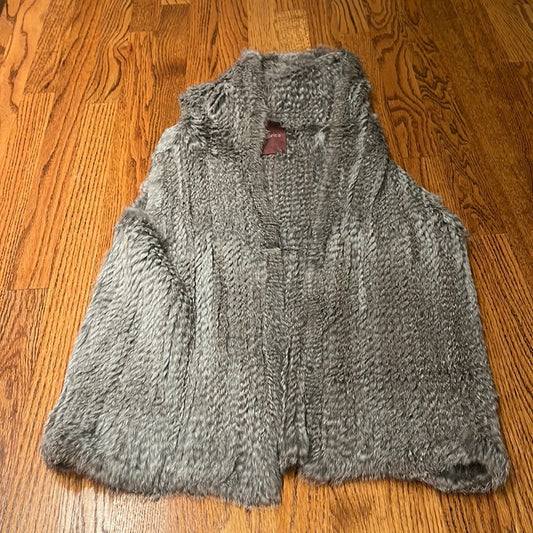 525 America Woman’s Grey Rabbit Fur Vest Size S