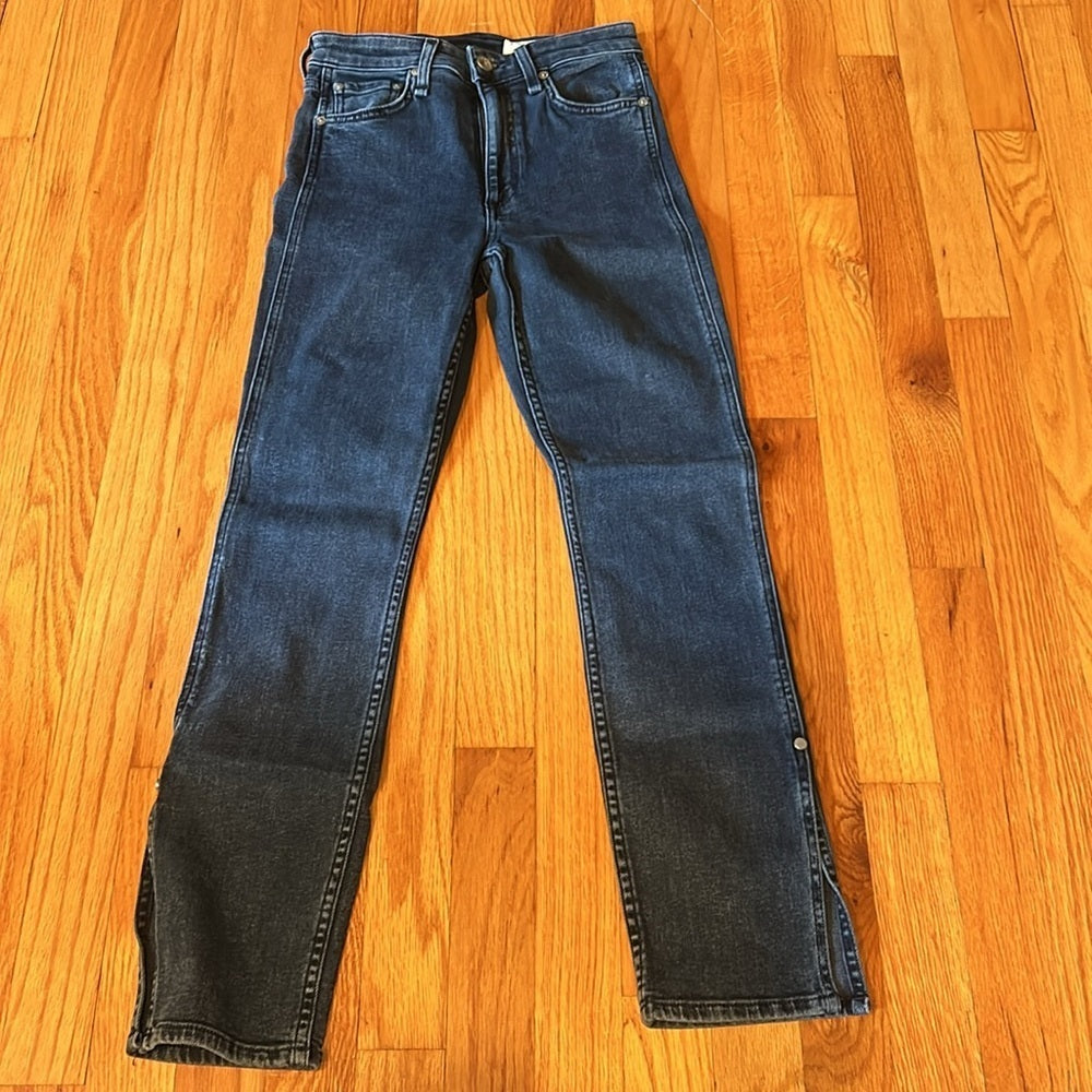 Rag & Bone Women’s Blue Nina High Rise Skinny Ankle Jeans Size 24