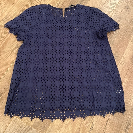Madewell Women’s Navy Top with Design Size Small