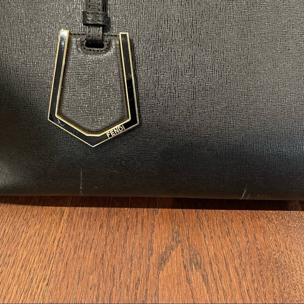 Fendi 2Jours Black Leather Bag
