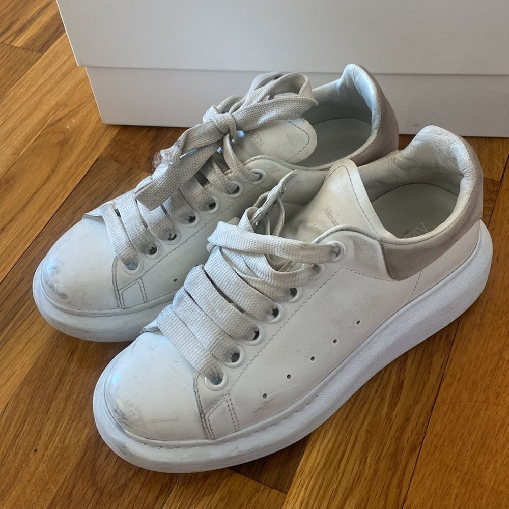 Alexander McQueen Womens White Sneakers Size 35