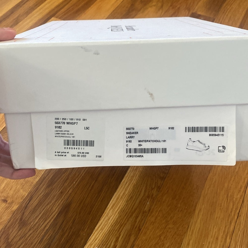 Alexander McQueen Womens White Sneakers Size 35