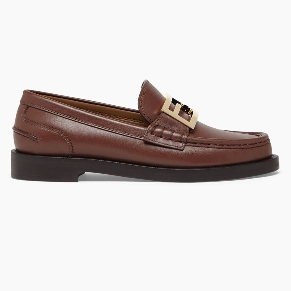 Fendi Women’s Baguette Acorn Leather Loafers Size 36/6