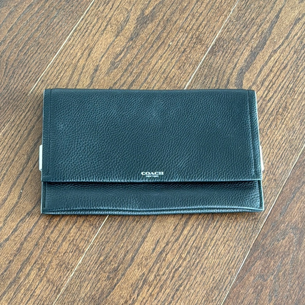 Coach Black Leather Clutch