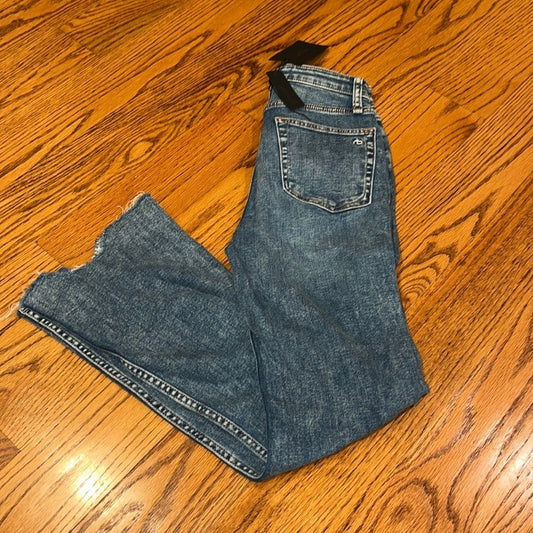 NWT Rag & Bone Woman’s Pebbles Casey High Rise Ankle Flare Jeans Size 24