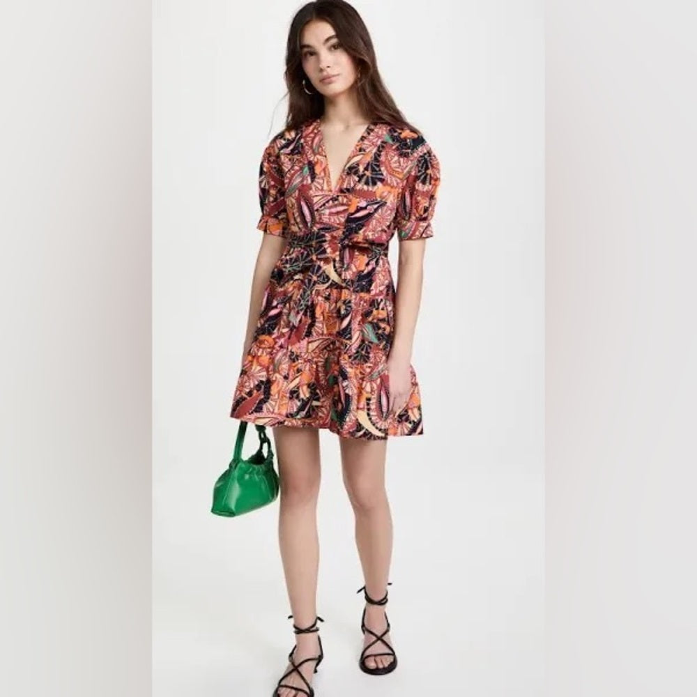 NWT The Westside Woman’s Floral Carey Mini Belo Cleo Print Dress Size 0