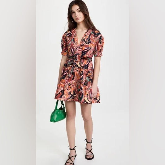NWT The Westside Woman’s Floral Carey Mini Belo Cleo Print Dress Size 0