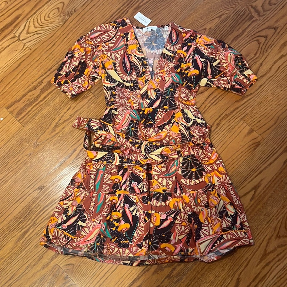 NWT The Westside Woman’s Floral Carey Mini Belo Cleo Print Dress Size 0