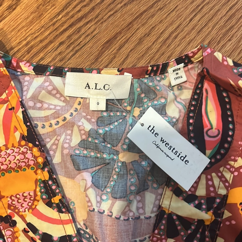 NWT The Westside Woman’s Floral Carey Mini Belo Cleo Print Dress Size 0