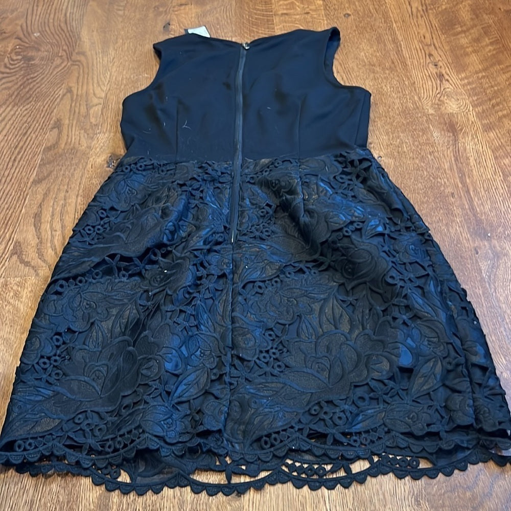 NWT Club Monaco Women’s Black Midi Dress Size 8