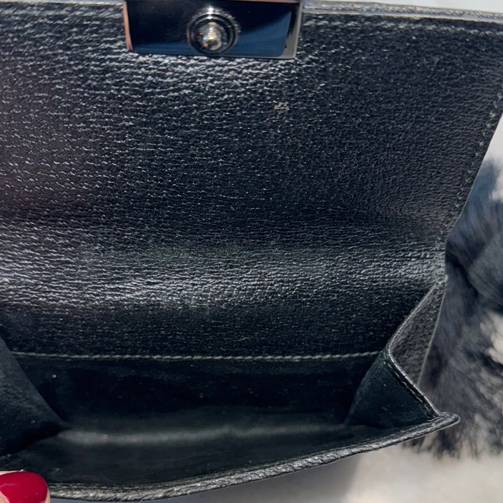 Gucci Black Wallet with Red and Green Stripe