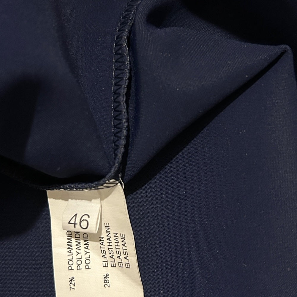 Chiara Boni Women’s Elegant Navy Blue Peplum Dress Size 10