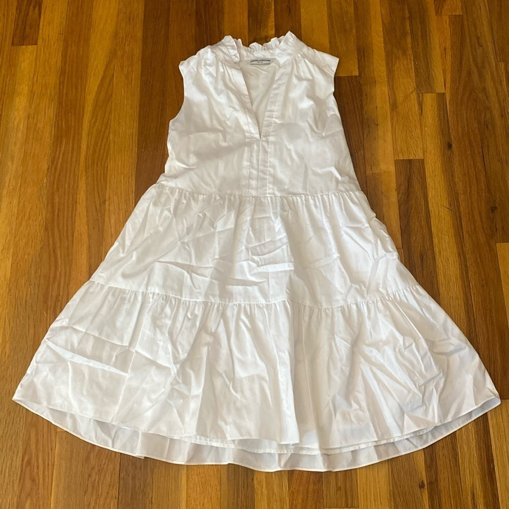 NWT Amanda Uprichard Women’s White V-Neck Dress Size S