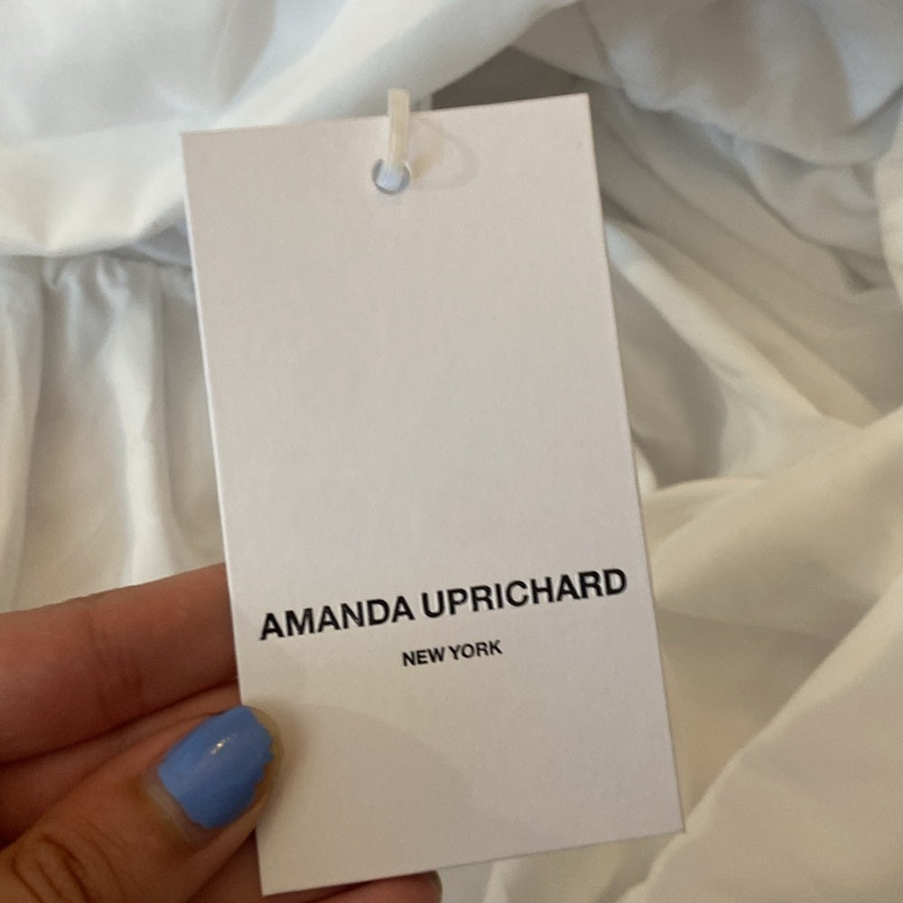 NWT Amanda Uprichard Women’s White V-Neck Dress Size S