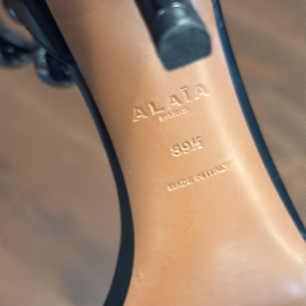 Alaia Black Beaded Women's Heels Size 39.5/9.5