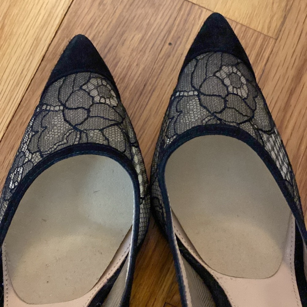 Gianvito Rossi Women’s Black Lace Heels Size 37.5/7.5