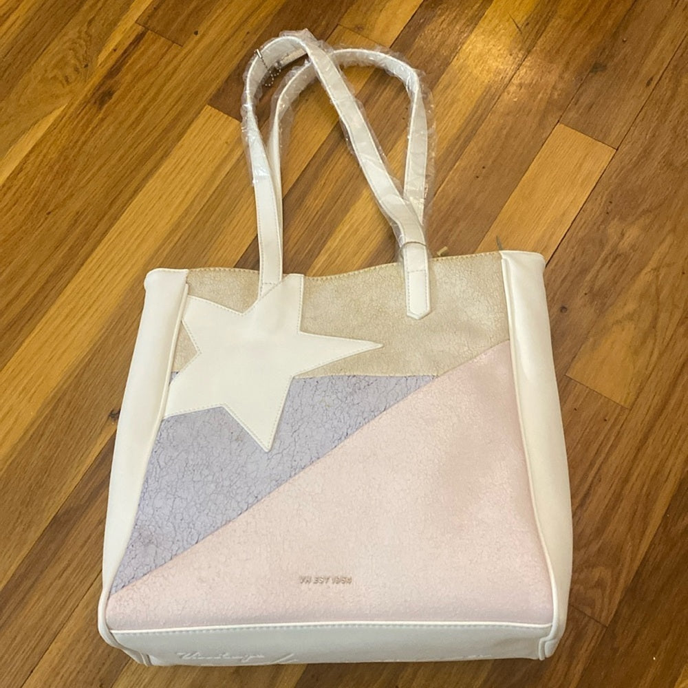 NWT Vintage Havana White Tote Bag With Star OS