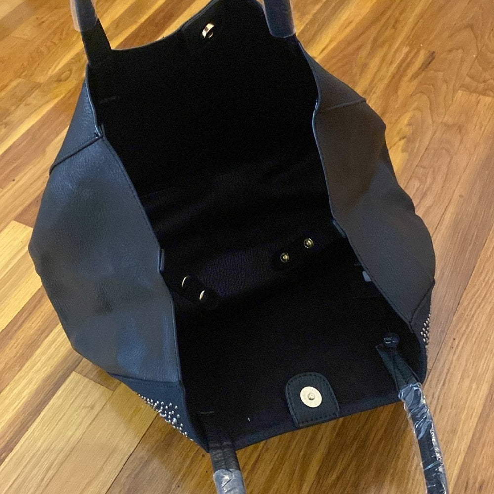 NWT BC Handbags Women’s Black Tote Bag With Rhinestone Design OS