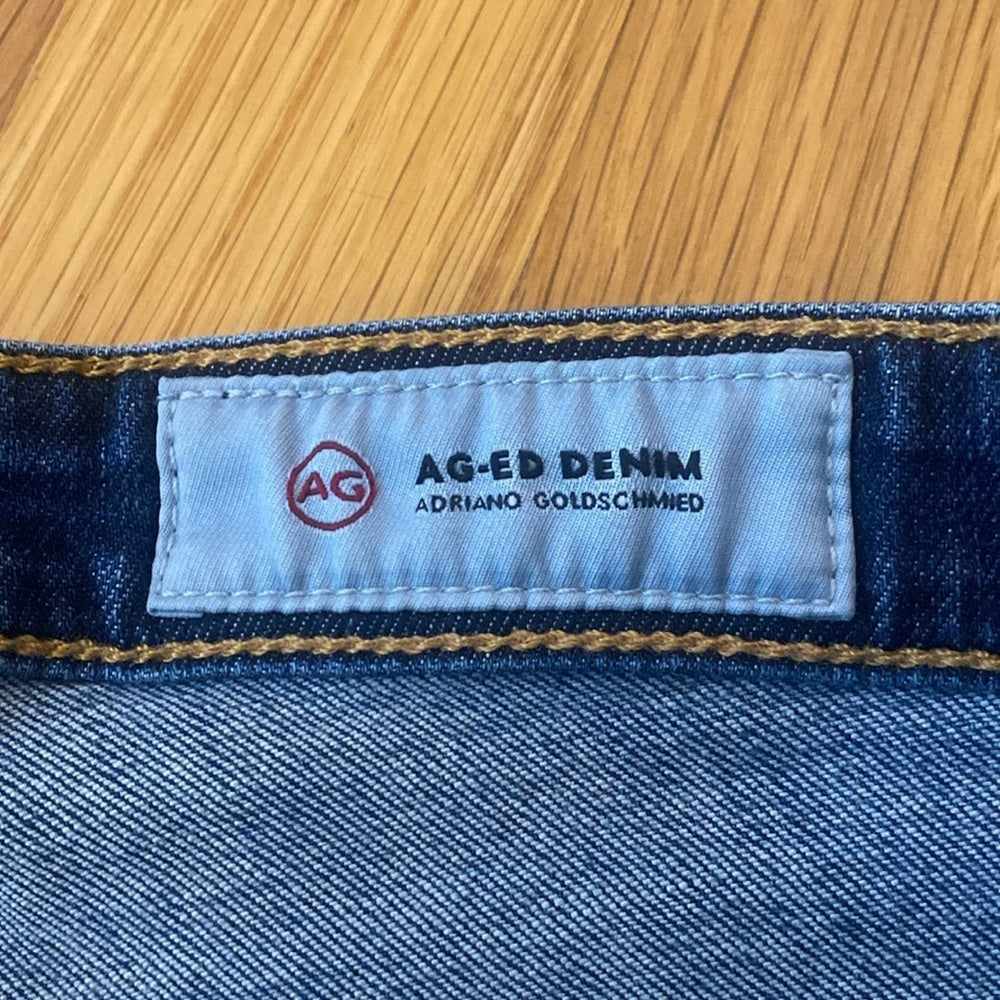 Ag Adriano Goldschmied Women’s Blue Ripped Legging Ankle Skinny Jeans Size 27