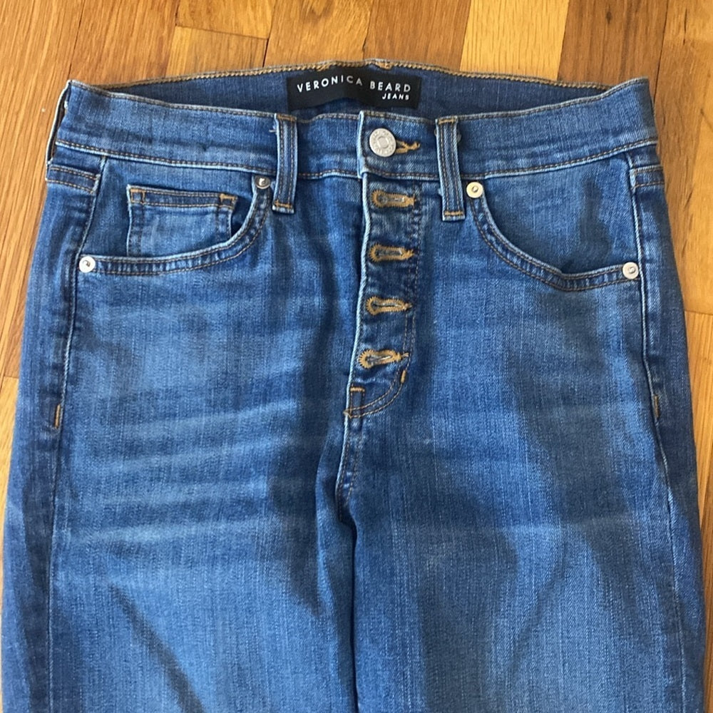 Veronica Beard Women’s Debbie Blue Skinny High Rise Jeans Size 27