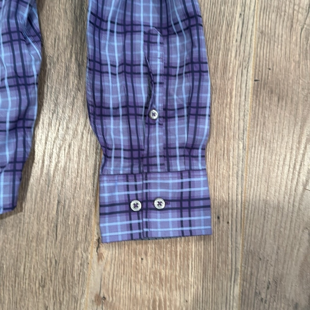 NWT Tommy Bahama Newport Coast Men’s Spring Purple Striped Dress Shirt Size Med