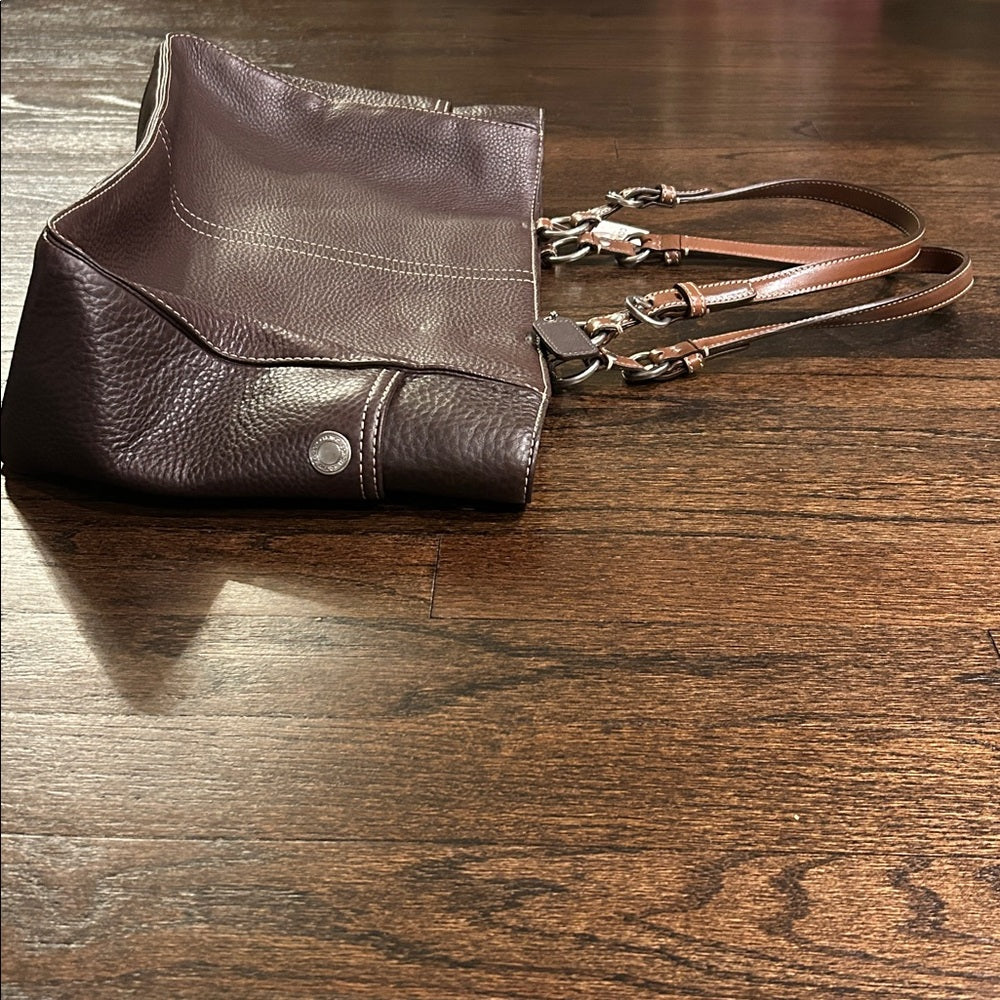 NWT Coach Women’s Elegant Brown Pebble Leather Tote Bag