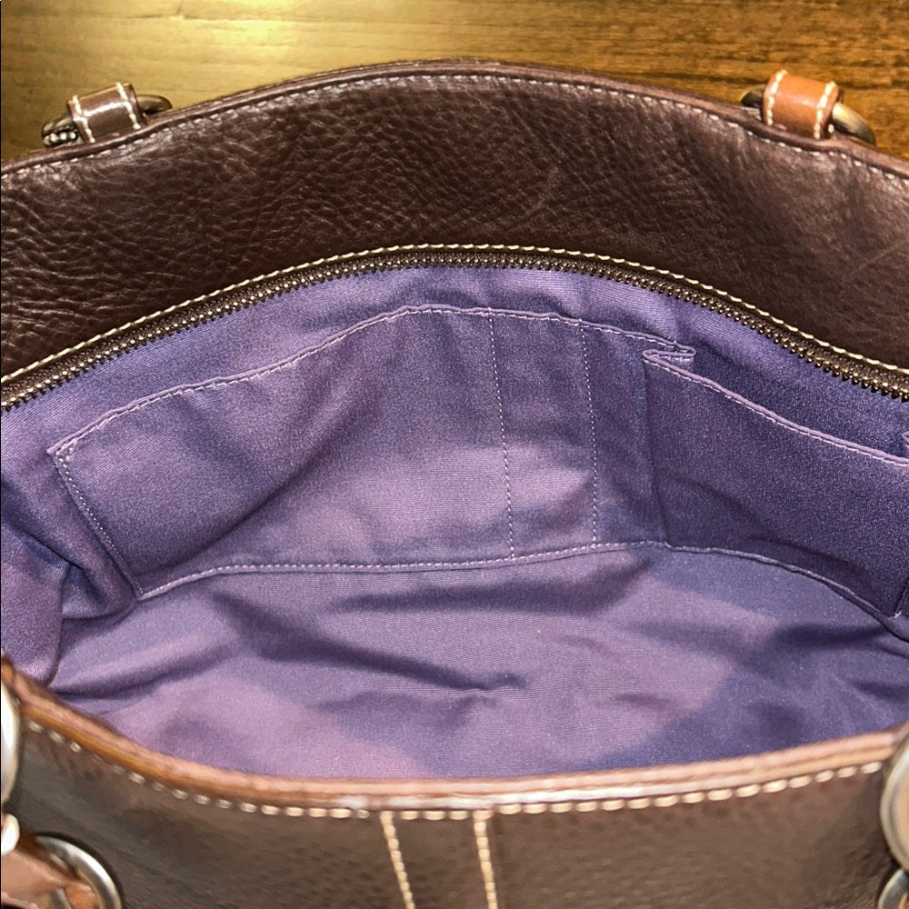 NWT Coach Women’s Elegant Brown Pebble Leather Tote Bag