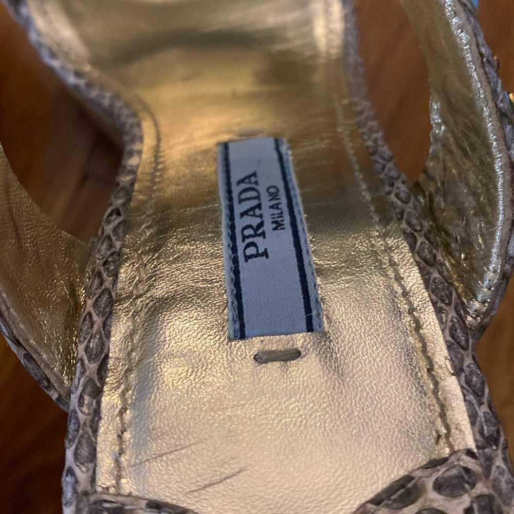 Prada Women’s Blue Studded Heels Size 37