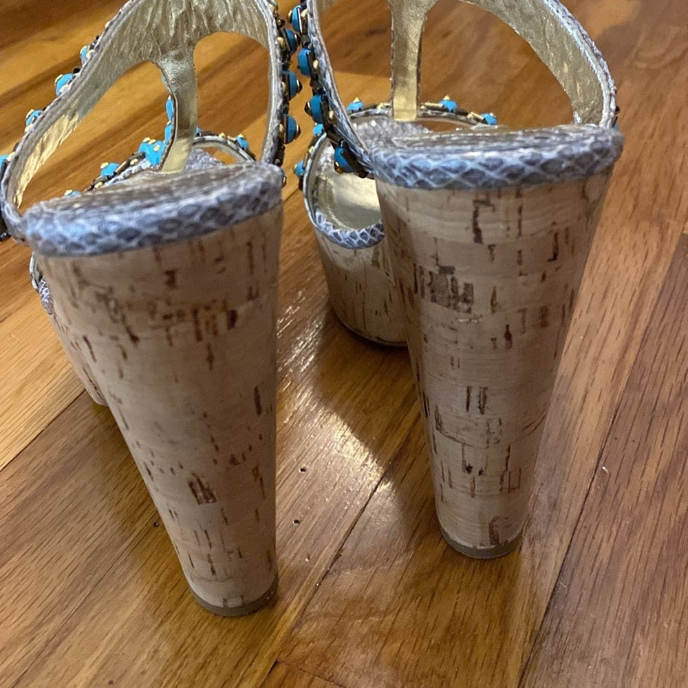 Prada Women’s Blue Studded Heels Size 37