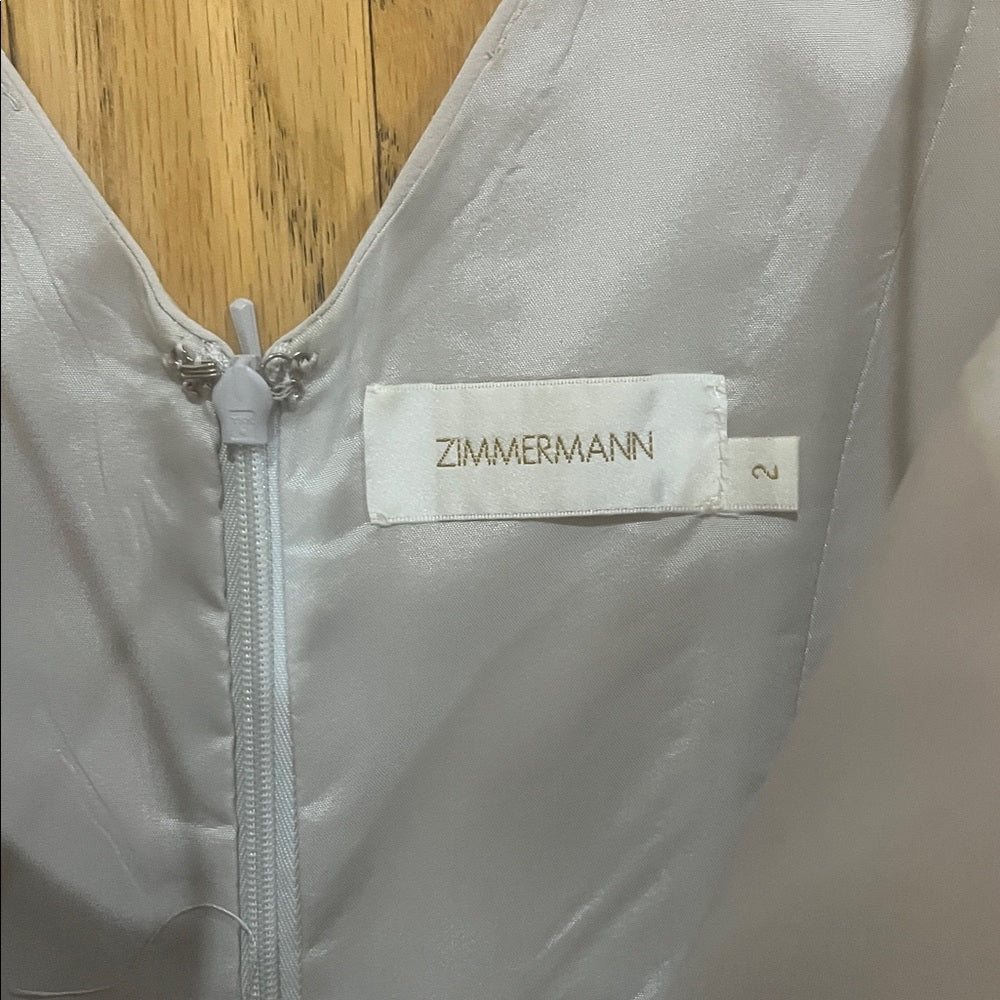 Zimmermann Women’s Cream High-Low Dress Size 2
