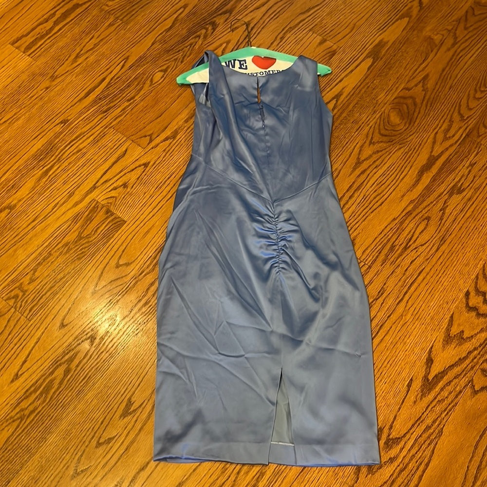 Rene Ruiz Woman’s Blue Silky Dress Size 10