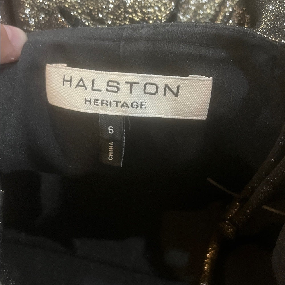 Halston Women’s Heritage Glittering Black Dress Size 6