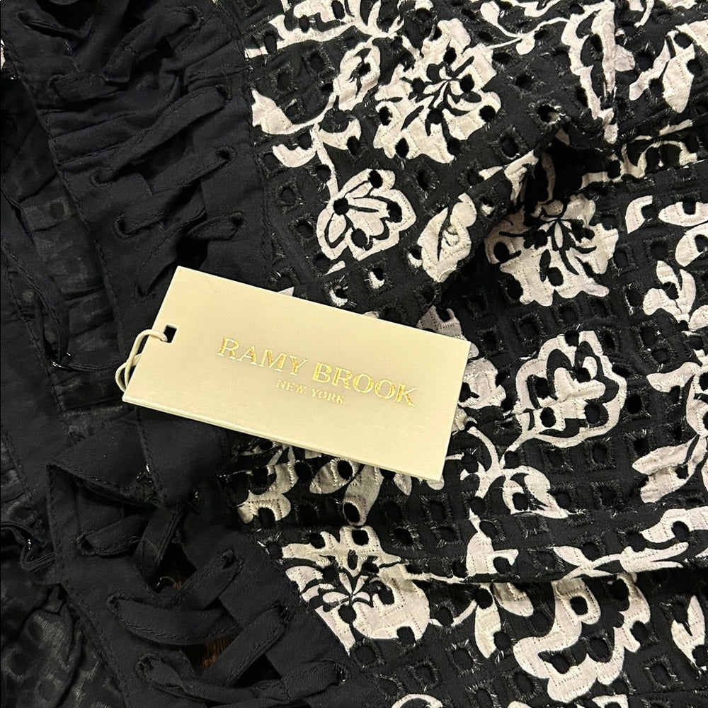 NWT Ramy Brook Women’s Floral Black and White Dress Size 00