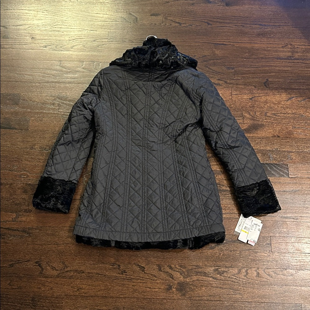 NWT Laundry Women’s Black Quilted/Faux Reversible Jacket Size Medium