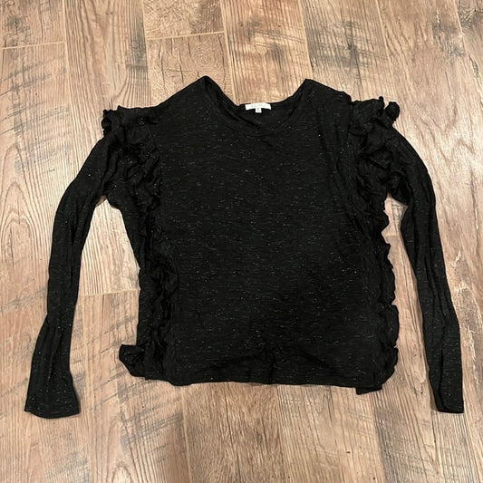Z Supply Woman’s Black Sparkly Long Sleeve Size Medium