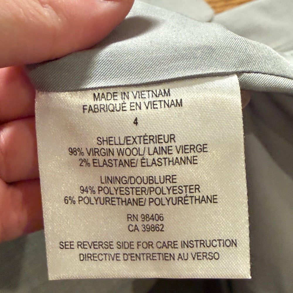 Theory Light Gray Women's Blazer Size 4