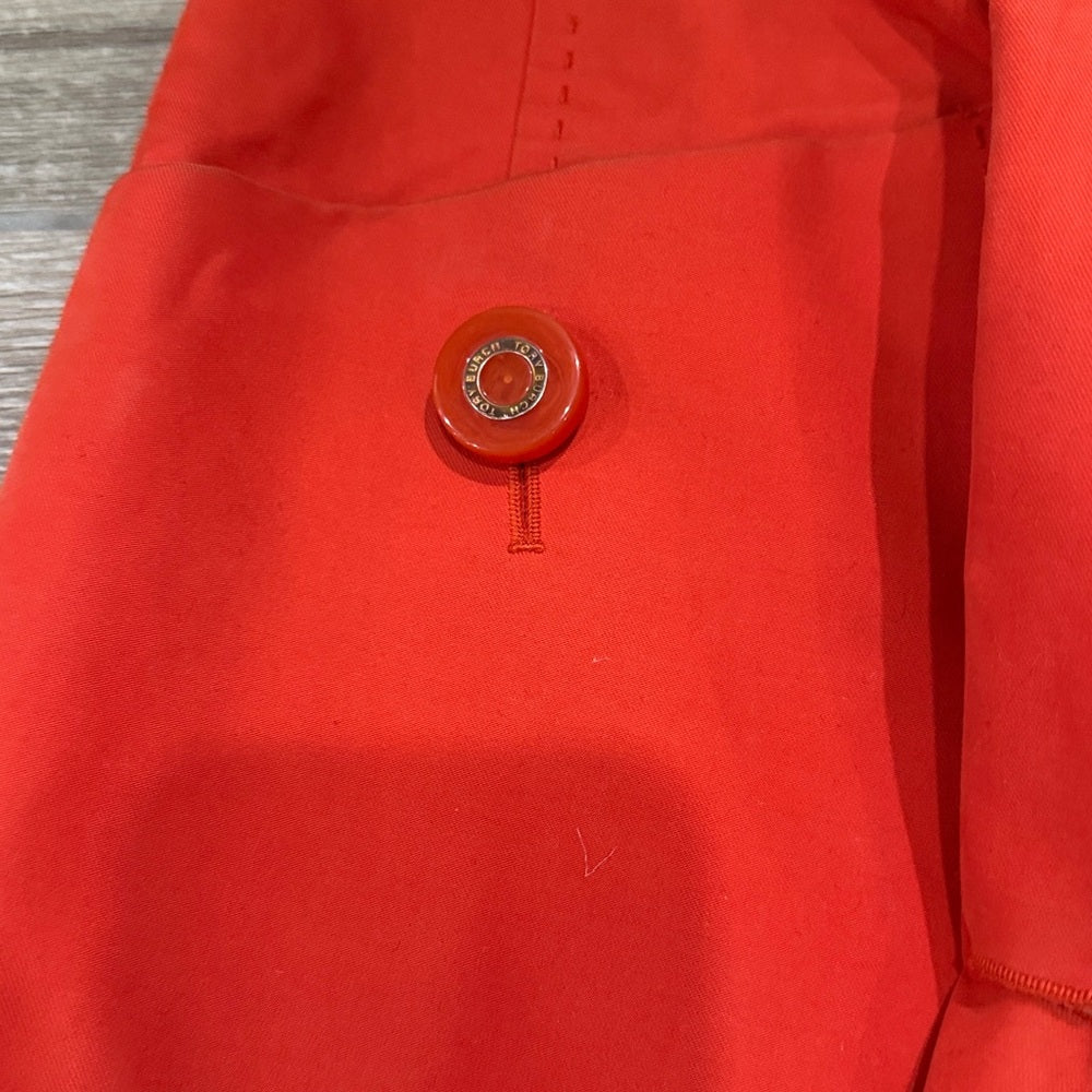 Tory Burch Women’s Vibrant Orange Trench Coat Size 6