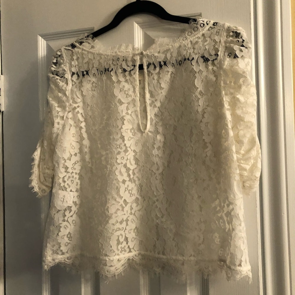 Joie Lace White Top Size Small