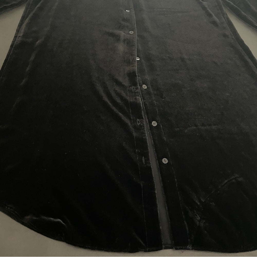 Eileen Fisher Black Velvet Tunic Size Small Petite